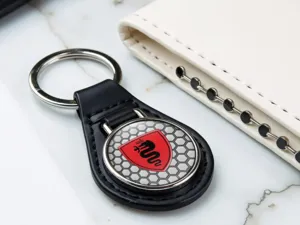 Alfa Romeo Leder Schlüsselring Halter Stabiles Glänzend Sport Design